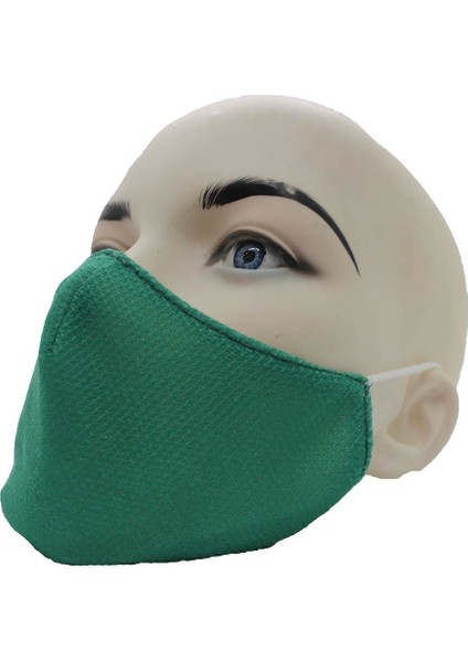Yıkanabilir Pamuklu Kumaş Maske 12 Yesil