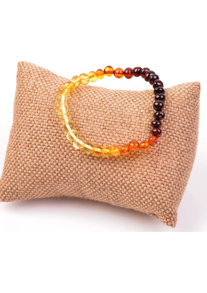 Süzme Renk Damla Kehribar Bileklik - Sertifikalı