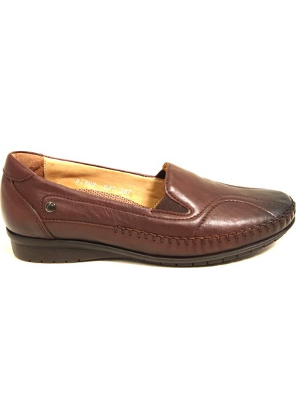 51302 Kadın Kahve Comfort Deri Ayakkabı