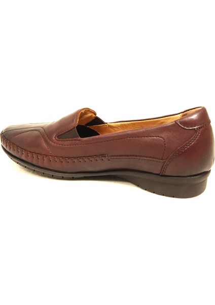 51302 Kadın Kahve Comfort Deri Ayakkabı