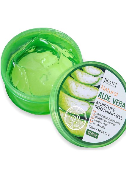 %100 Saf Aloe Vera Moisture Soothing Gel - Yoğun Nemlendirici Yatıştırıcı Bakım Jeli Büyük Boy