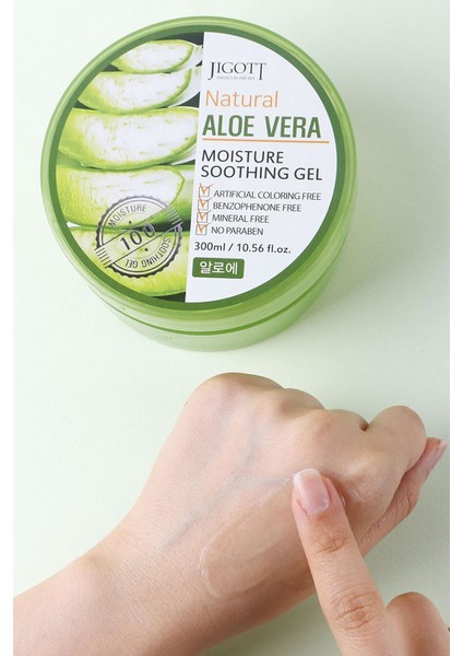 %100 Saf Aloe Vera Moisture Soothing Gel - Yoğun Nemlendirici Yatıştırıcı Bakım Jeli Büyük Boy