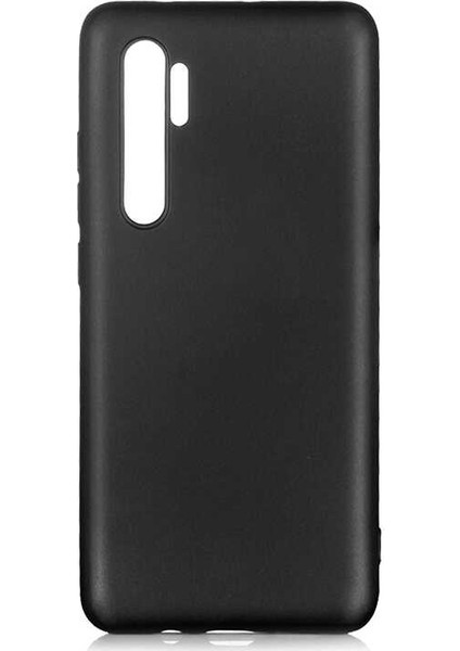 Xiaomi Mi Note 10 Lite Kılıf Mat Premium Silikon Kılıf Siyah + Tam Kaplayan 6D Polymer Nano Ekran Koruyucu