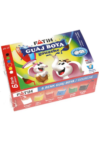 Guaj Boya Fatih 6 Renk 25 ml 6'lı