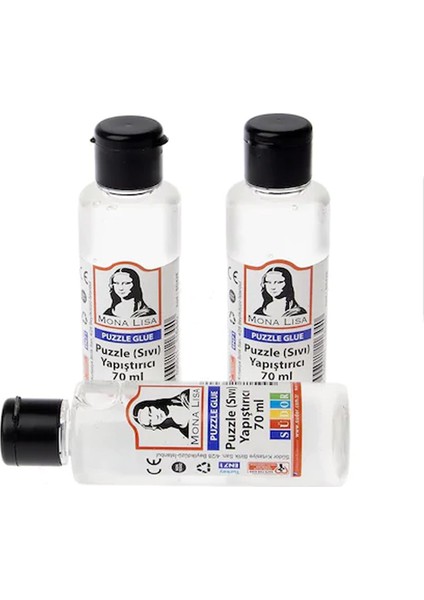 Mono Lisa Puzzle Sıvı Yapıştırıcı Şeffaf 70 ml 3'lü
