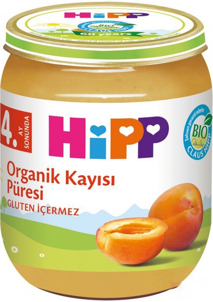 Organik Kavanoz Mama Kayısı Püresi 125 gr - 6'lı Paket