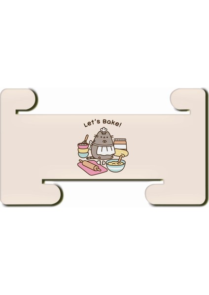 Aşçı Pusheen Mdf Yatay ve Dikey Baskılı Tablet Tutucu Stand