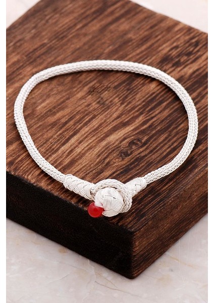 Kazaziye Işlemeli Elişi Tasarım Gümüş Bileklik 3246