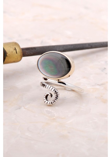 Sedef Tasarım Elişi Gümüş Yüzük 3012