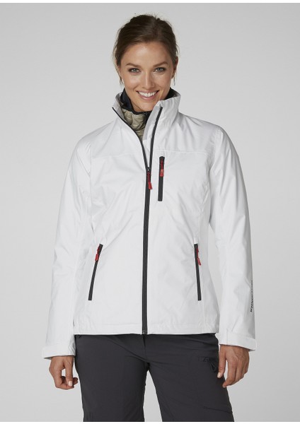 Crew Midlayer Kadın Beyaz Dik Yaka Mont