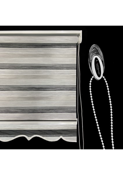 Zebra Perde 694-6 Etek Dilimli Gri MZ694-6E 40x260 cm