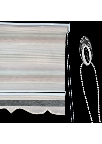 Zebra Perde 872-5 Etek Dilimli Pembe MZ872-5E 40x260 cm