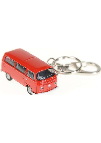 Welly Metal 1:87 Ölçekli Volkswagen Minibüs Anahtarlık Kırmızı