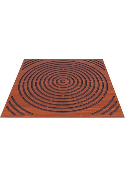 Ahşap Akustik Difüzör Circle Wave Panel 60 x 60 cm Kahverengi
