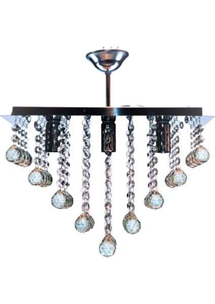 Dikdörtgen 3'lü Kristal Taşlı Spor Avize fiyatları