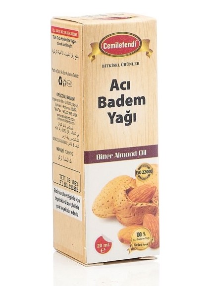 Cemilefendi Acı Badem Yağı 20 ml