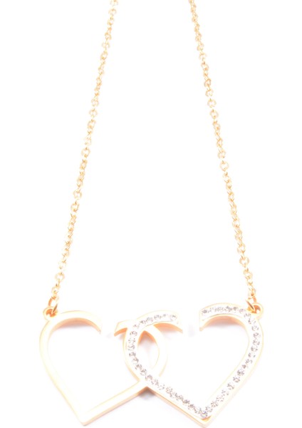 Çelik Figürlü Taşlı Kolye