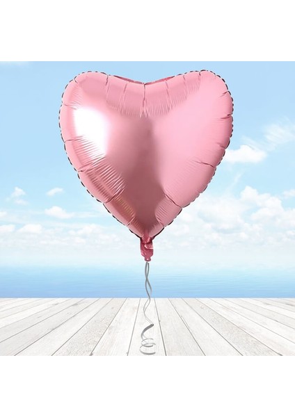 Kalp Folyo Balon 45 cm Pembe
