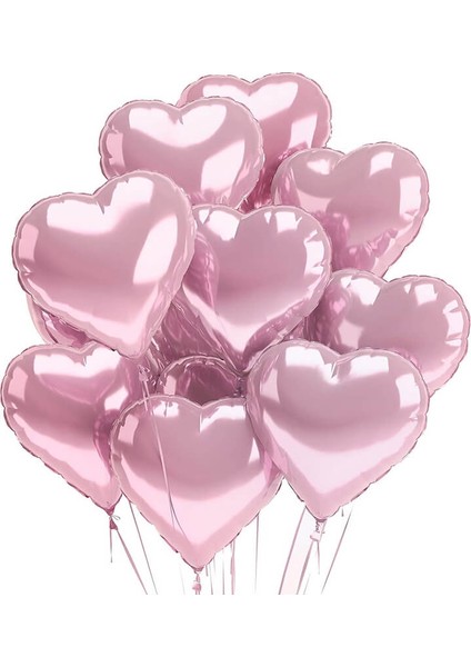 Kalp Folyo Balon 45 cm Pembe