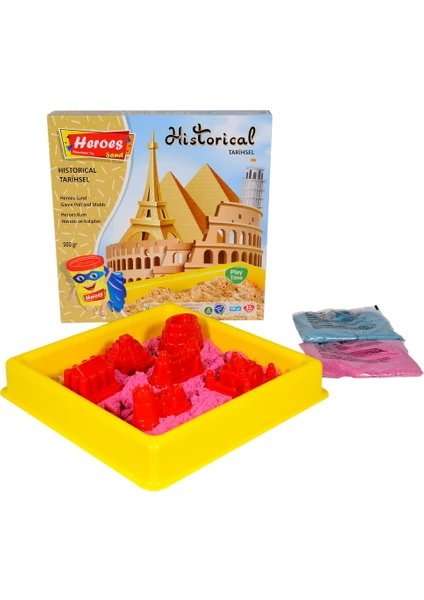 KUM-008 Heroes Kum Havuzutarihsel Kalıplar 500 gr Kumlu Set