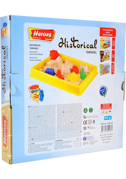 KUM-008 Heroes Kum Havuzutarihsel Kalıplar 500 gr Kumlu Set