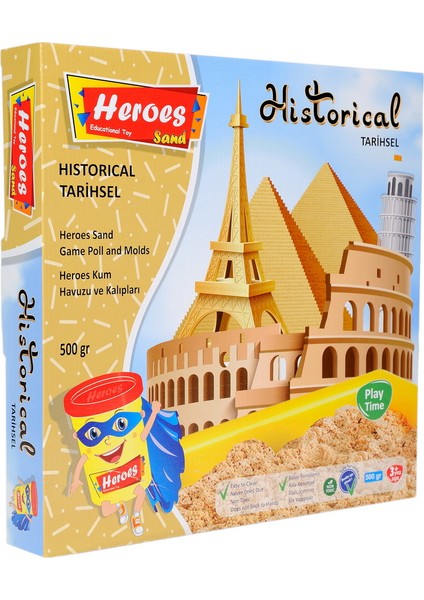 KUM-008 Heroes Kum Havuzutarihsel Kalıplar 500 gr Kumlu Set