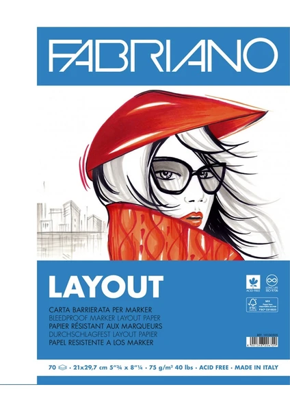 Blocco Layout Marker Defteri Pad Blok 75 gr 70 Yaprak A4