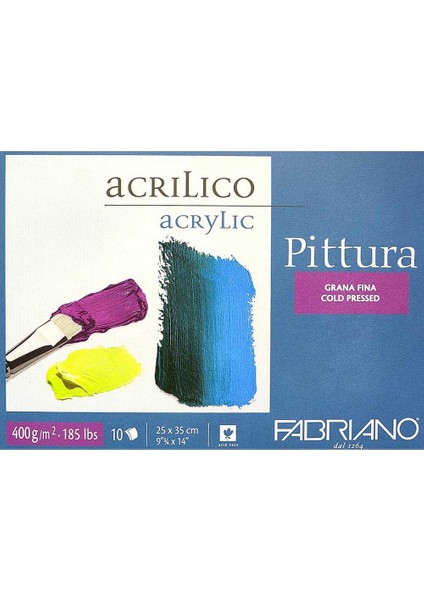 Pittura Akrilik,sulu ve Yağlı Boya Defteri 400 gr 10 Yaprak 25 x 35 cm