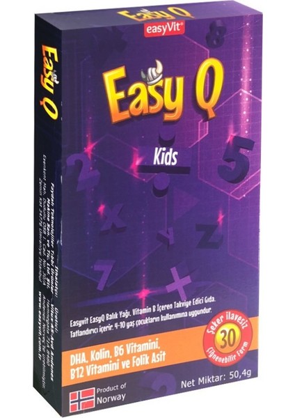 Easy Q Kids 30 Çiğneme Tableti