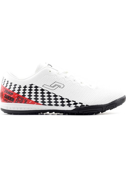 25851 Erkek Halı Saha Ayakkabı Beyaz - Siyah - Kırmızı