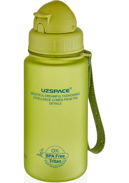 Pipetli Tritan Su Matarası 400 ml Yeşil