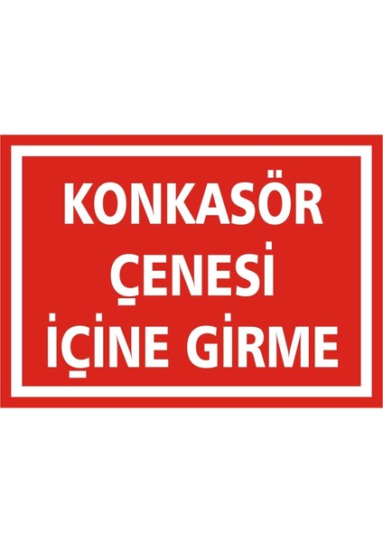 Kankasör Çenesi İçine Girme (Kendinden Yapışkanlı Etiket) 17,5 x 25 cm
