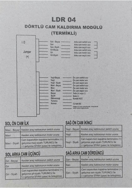 Ldr 04 Dörtlü Cam Kaldırma Modülü 4 Cam Için ( Termikli )