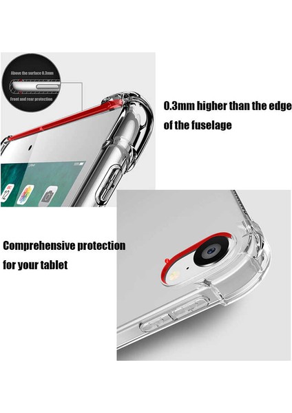 Apple iPad 7. Nesil 10.2 Kılıf Şeffaf Shockproof Silikon Kapak