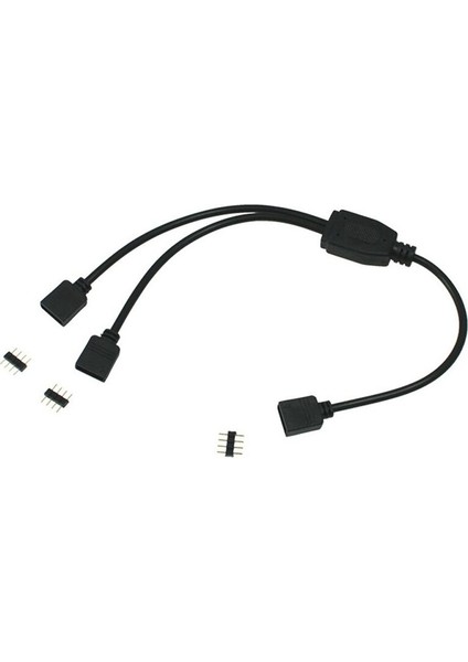 4374 Rgb Şerit 4 Pin LED Çoklayıcı Splitter Tek Kumanda 2 Çıkış
