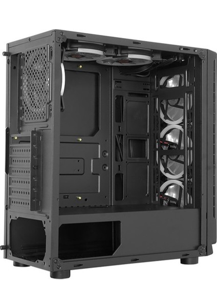 Fribsy FC-9280G 600 W 80+ Bronz 4 FAN LED Tamper Camlı ATX Midi Tower Bilgisayar Kasası