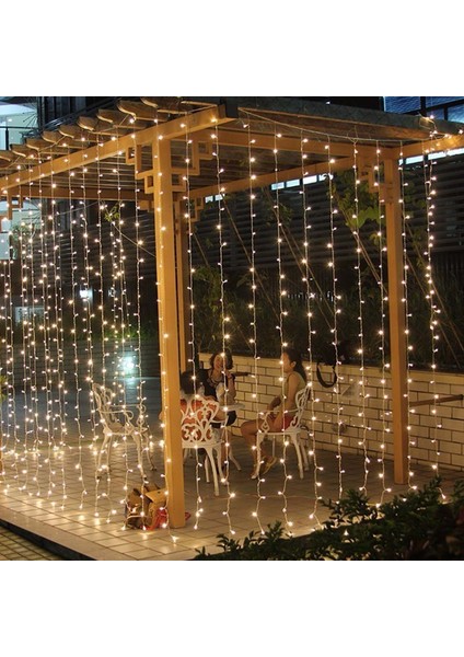3x2 Metre Saçaklı LED Perde Işık (Animasyonsuz)