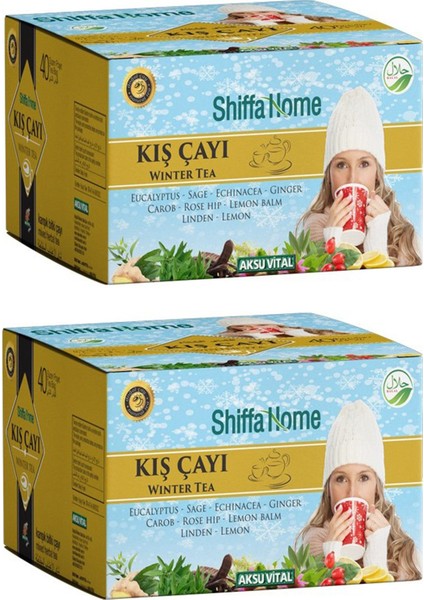 Shiffa Home Kış Çayı 2 Paket 2X40 Süzen Poşet Kış Bitki Çayı