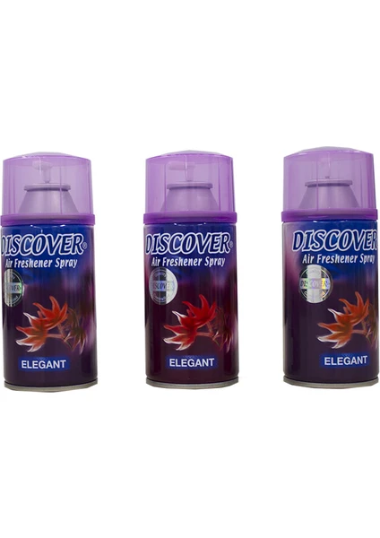 Dıscover Elegant Oda Kokusu 320 ml x 3 Adet Makinaya Uyumlu Sprey