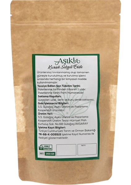 Karışık Sebzeli Erişte 500 gr