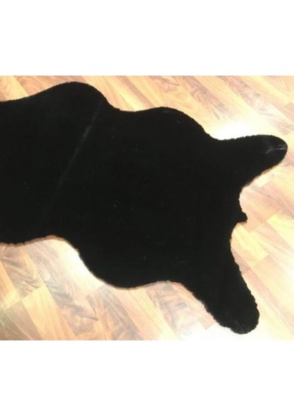 Figürlü Siyah Post Halı