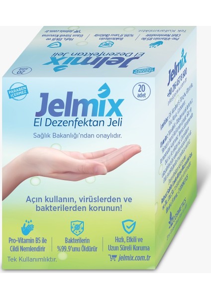 , Tek Kullanımlık El Dezenfektan Jeli-Eczane Eko 20'li Paket