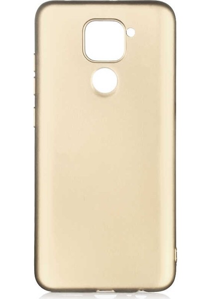 Xiaomi Redmi Note 9 Kılıf Premier Silikon Koruma + Nano Glass Gold