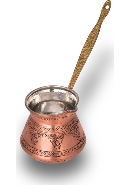 Anatolia Külhan Bakır Cezve Zımba Işçiliği 380 ml No:2