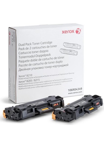 106R04349 B210 B205 B215 Dualpack Siyah Toner 2 x 3000 Sayfa