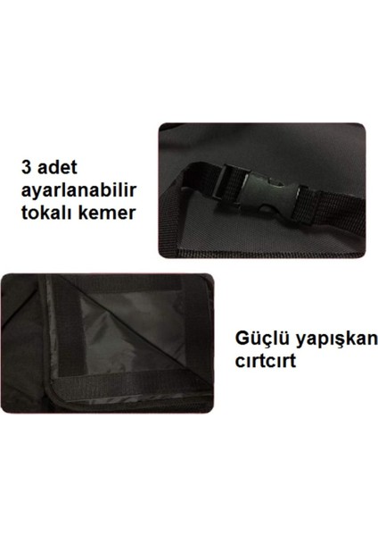 Cepli Koltuk Arkası Organizer Çanta 46 x 88 cm Siyah