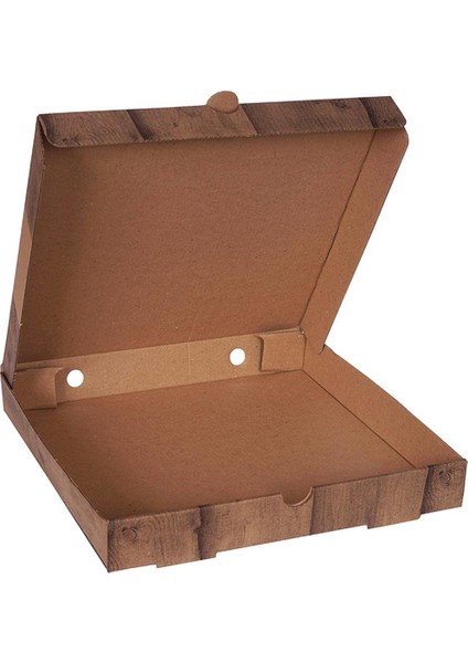 Ahşap Baskılı Pizza Kutusu 33 x 33 x 4 cm 100 Adet fırsatları