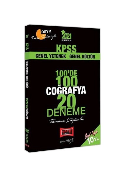 KPSS 2021 Coğrafya 100'de 100 Tamamı Çözümlü 20 Deneme