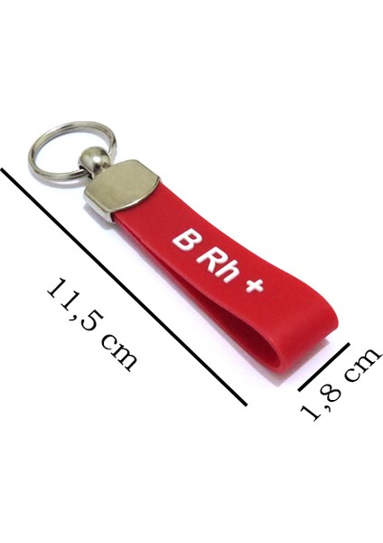 B Rh + Kan Grubu Silikon Kauçuktan Anahtarlık 1 Adet modelleri