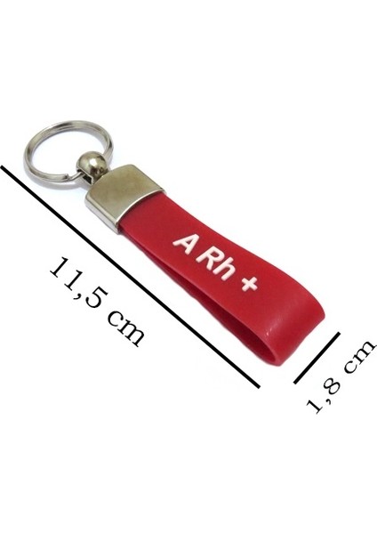 A Rh + Kan Grubu Silikon Kauçuktan Anahtarlık 1 Adet